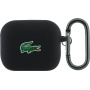 Lacoste Croc Logo silikónový obal s karabínou pre AirPods Pro 3 - čierny