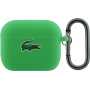 Lacoste Croc Logo silikónový obal s karabínou pre AirPods Pro 3 - zelený