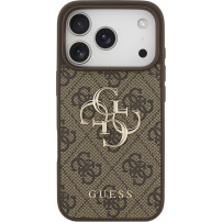 Guess 4G Metal Logo kryt pre iPhone 17 Pro Max - hnedý