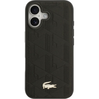 Lacoste Nomogramme Gold Logo kryt s MagSafe pre iPhone 17 - čierny