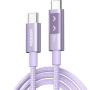 UGREEN Uno opletaný nabíjací a dátový kábel - USB-C na USB-C - 2 m - fialový