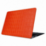 Ochranný obal / kryt s koženým povrchom so vzorom mriežky pre MacBook Air 13" (model A1369 / A1466) - oranžový