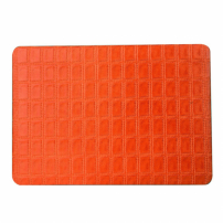 Ochranný obal / kryt s koženým povrchom so vzorom mriežky pre MacBook Air 13" (model A1369 / A1466) - oranžový