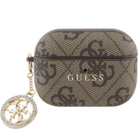 Guess 4G Script Charms obal pre AirPods Pro 2 - hnedý