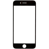 Predné dotykové sklo, vrátane OCA lepidla, rámčekov pre predný fotoaparát, proximity senzora a mriežky pre slúchadlo, pre iPhone 7 – čierna