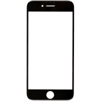 Predné dotykové sklo, vrátane OCA lepidla, rámčekov pre predný fotoaparát, proximity senzora a mriežky pre slúchadlo, pre iPhone 7 Plus – čierna
