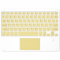 Bezdrôtová Bluetooth klávesnica s touchpadom - žltá