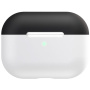 Dvojfarebný silikónový obal pre AirPods Pro - čiernobiely