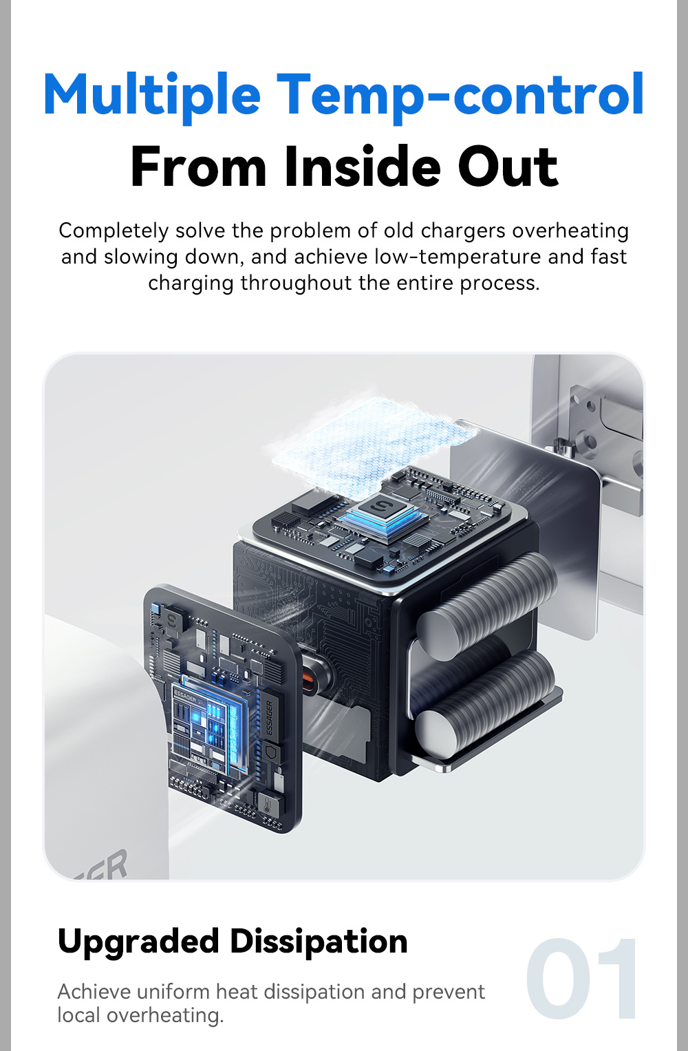 ESSAGER ES-CD52 rýchlonabíjací adaptér s portom USB-C - 30W - čierny