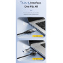 ESSAGER 2v1 ethernet redukcia - RJ45 na USB-C / USB-A - sivá