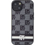 DKNY Checkered Pattern and Stripe kryt pre iPhone 15 - šedý