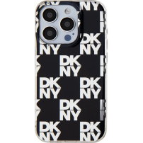 DKNY Checkered Pattern kryt pre iPhone 15 Pro Max - čierny