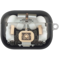 Ochranný obal s mechanickou štruktúrou pre AirPods Pro - čierny