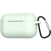 Silikónový obal s&nbsp;karabínou pre AirPods Pro – svetlozelený
