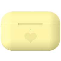 Silikónový obal so srdiečkom pre AirPods Pro - žltý