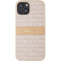 DKNY Repeat Pattern Tonal Stripe kryt pre iPhone 14 - ružový