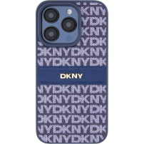 DKNY Repeat Pattern Tonal Stripe kryt na iPhone 14 Pro Max - tmavomodrý