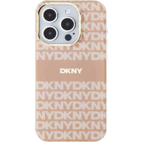 DKNY Repeat Pattern Tonal Stripe kryt s MagSafe pre iPhone 15 Pro Max - ružový