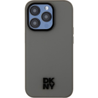 DKNY Stack Logo kryt s MagSafe pre iPhone 15 Pro Max - sivý