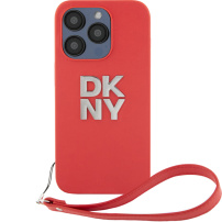 DKNY Stack Logo kryt s pútkom pre iPhone 14 Pro - červený