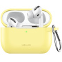 Usams silikónový obal s&nbsp;karabínou pre AirPods Pro – žltý