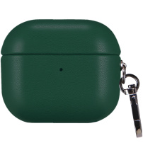 Obal z PU kože s karabínou pre AirPods 4 / 5 - zelený