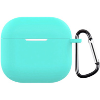 Ochranný silikónový obal s karabínou pre AirPods 4 / 5 - tyrkysový