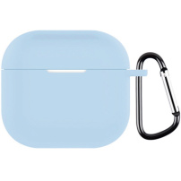 Ochranný silikónový obal s karabínou pre AirPods 4 / 5 - modrý