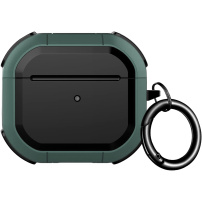 Odolný obal so zosilnenými rohmi pre AirPods 4 / 5 - tmavo zelený