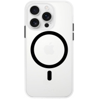 FIXED MagPurity transparentný kryt s čiernym MagSafe pre iPhone 16 Pro Max - číry