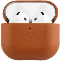 FIXED PodsLeather kožený obal pre AirPods 4 / 5 - hnedý