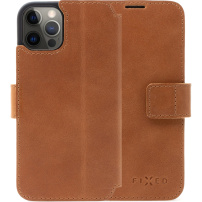 FIXED ProFit kožené puzdro pre iPhone 12 Pro Max - hnedé