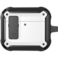 Super odolný obal s karabínou pre AirPods 4 / 5 - biely