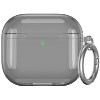 Transparentný obal s karabínou pre AirPods 4 / 5 - sivý