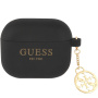 Guess 4G Charm silikónový obal pre AirPods 3 - čierny