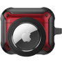 2v1 superodolný ochranný obal pre AirPods 3 / AirTag 1 / 2 - červený