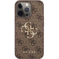 Guess 4G Metal Logo kryt pre iPhone 13 Pro Max - hnedý