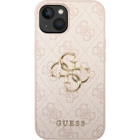 Guess 4G Metal Logo kryt pre iPhone 14 - ružový