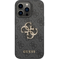 Guess 4G Metal Logo kryt pre iPhone 14 Pro - sivý