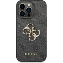 Guess 4G Metal Logo kryt pre iPhone 14 Pro Max - sivý