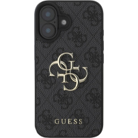 Guess 4G Metal Logo kryt pre iPhone 16 Plus - sivý