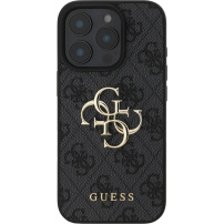 Guess 4G Metal Logo kryt pre iPhone 16 Pro Max - šedý