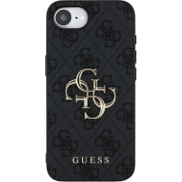 Guess 4G Metal Logo kryt pre iPhone 16e / 17e - sivý