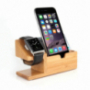 Drevená dokovacia a nabíjacia stanica / stojan pre Apple Watch 38mm / 42mm a iPhone 7 / 7 Plus / 6S / 6S Plus / 6 / 6 Plus / 5 / 5S / 5C