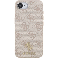 Guess 4G Small Metal Logo kryt s MagSafe pre iPhone 16e / 17e - ružový
