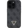 Guess 4G Strass Triangle Metal Logo kryt pre iPhone 16 Pro Max - šedý