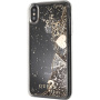 Guess Glitter Case Hearts kryt pre iPhone XS Max – zlatá
