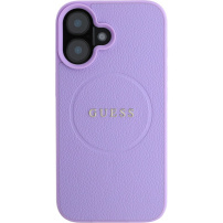 Guess Grained Classic Logo kryt s MagSafe pre iPhone 16 - fialový