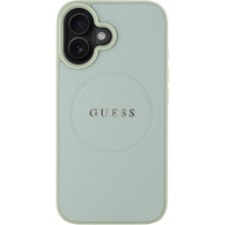 Guess Grained Classic Logo kryt s MagSafe pre iPhone 16 - zelený