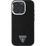 Guess Grained Triangle Logo kryt s MagSafe pre iPhone 16 Pro - čierny